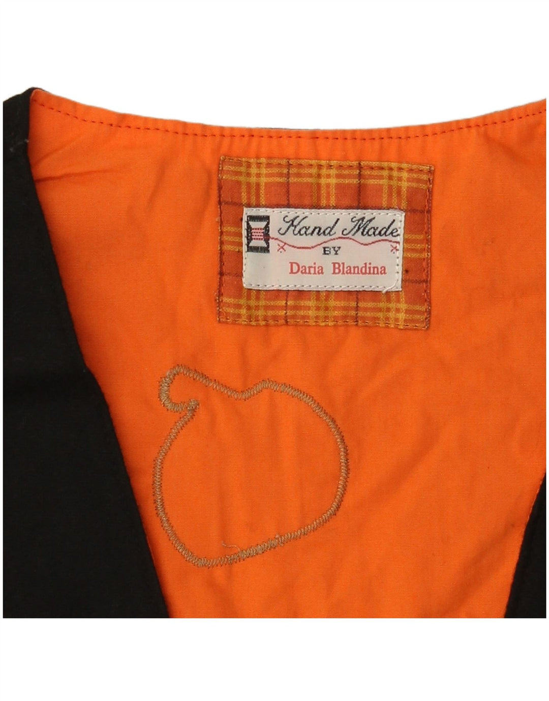 VINTAGE ženski grafički prsluk UK 12 Srednje crni