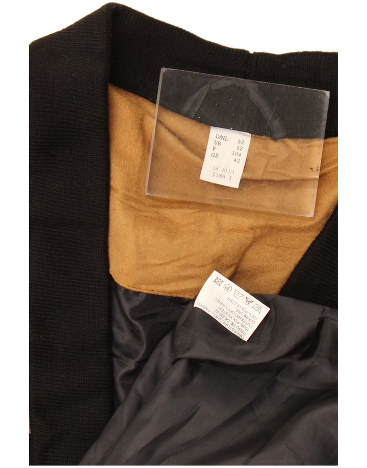 VINTAGE muška bomber jakna UK 42 XL crni poliester u boji