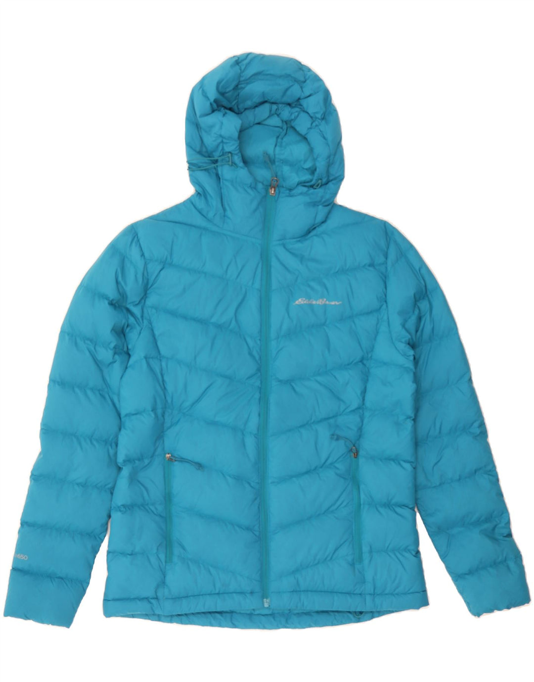EDDIE BAUER Womens Hooded Padded Jacket UK 10 Small Blue Nylon Vintage Eddie Bauer and Second-Hand Eddie Bauer from Messina Hembry 