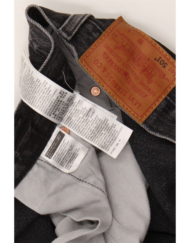 LEVI'S Muške 501 skraćene traperice W48 L26 sivi pamuk