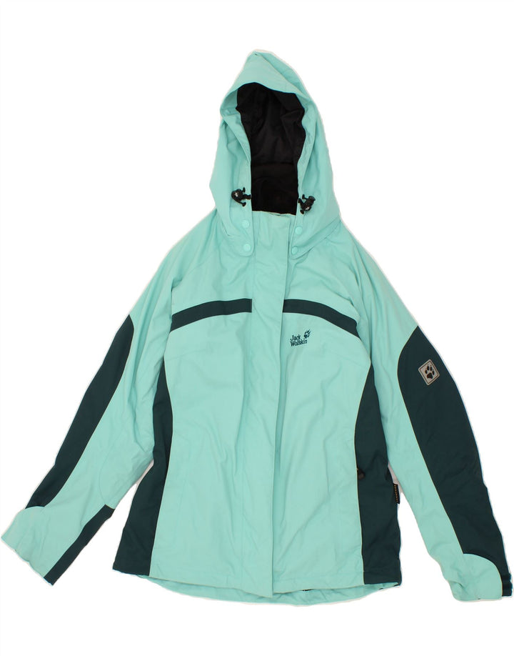 JACK WOLFSKIN Ženska vjetrovka s kapuljačom UK 12/14 srednje zelena