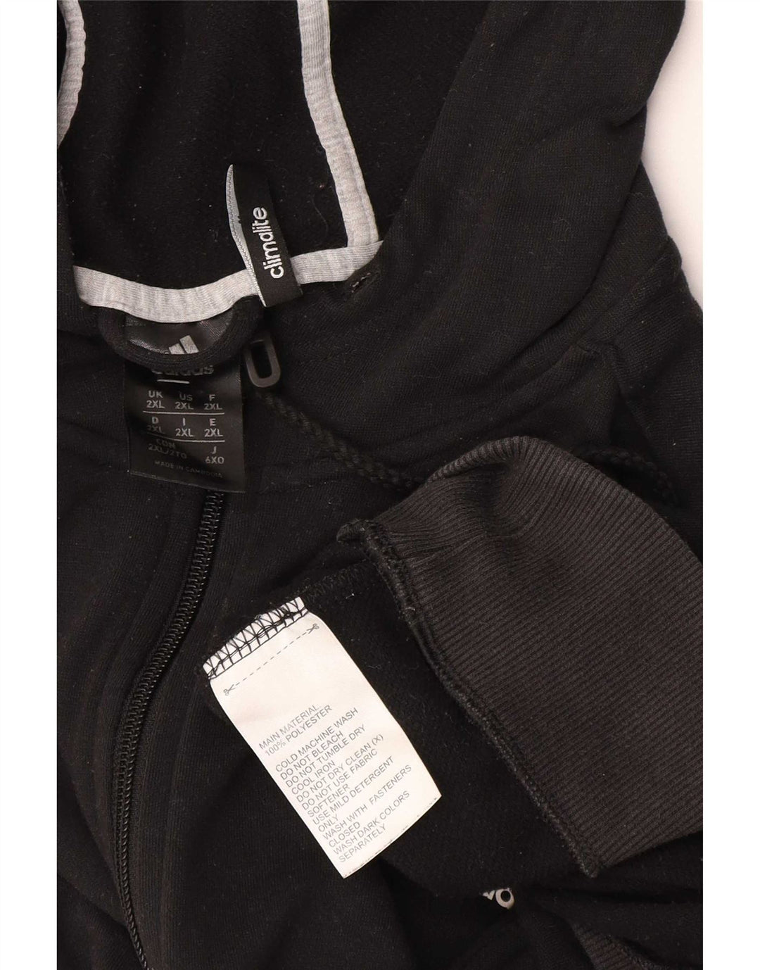 Adidas muški džemper s kapuljačom Climalite 2XL crni poliester