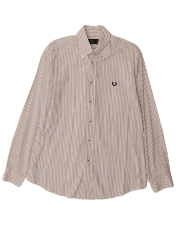 Fred Perry muška košulja s velikim plavim prugama, pamuk
