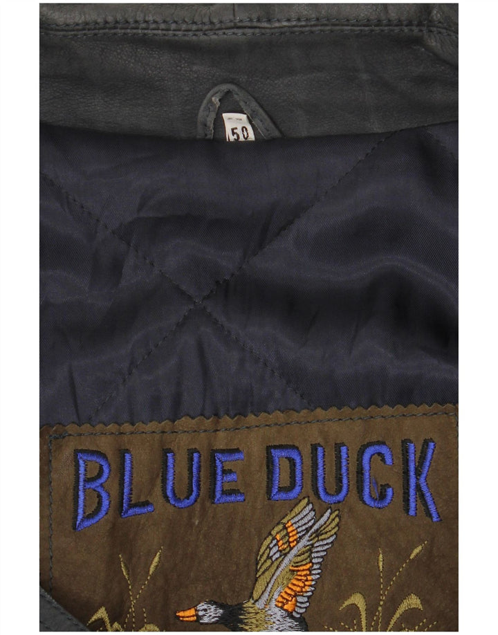 Blue Duck muški kožni kaput IT 50 Large tamnoplavi