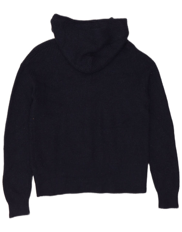 Marks & Spencer ženski kratki kardigan s kapuljačom UK 10 Mali tamnoplavi