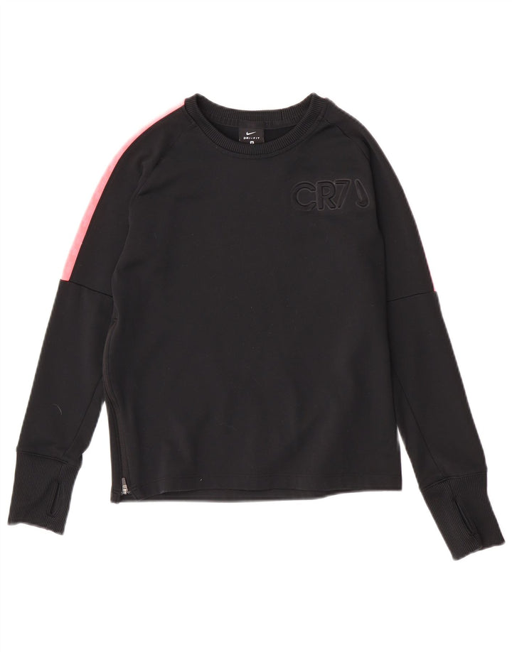 Nike Boys Dri Fit Graphic Sweatshirt Džemper 10-11 godina srednje crna
