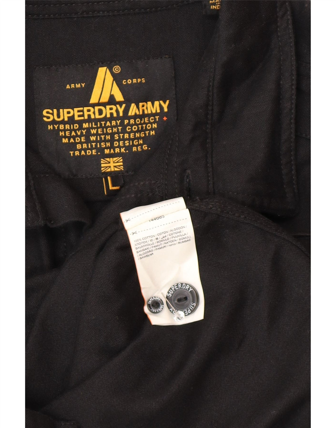 Superdry muška vojna majica velika crna pamučna
