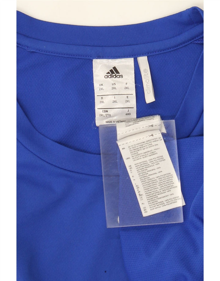 Adidas muška majica Climalite Top 2XL poliester plave boje