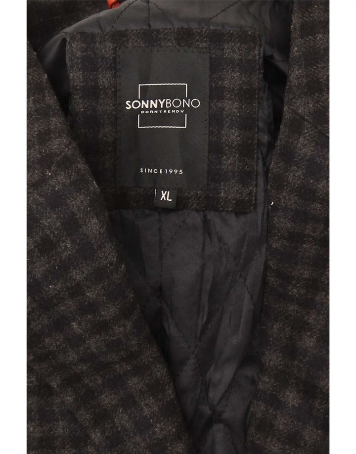 Muški kaput Sonny Bono UK 42 XL sivi gingham