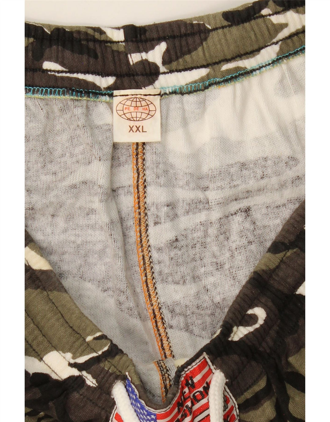 VINTAGE muške trenirke hlače 2XL zelene kamuflažne boje