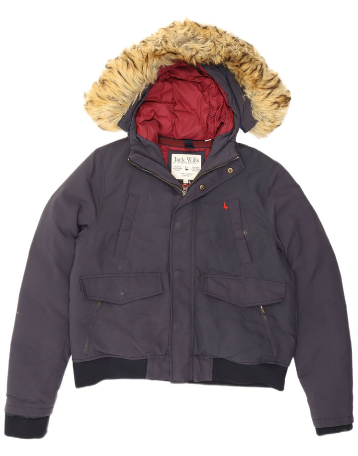 Jack Wills muška podstavljena jakna s kapuljačom UK 38 srednje tamnoplava