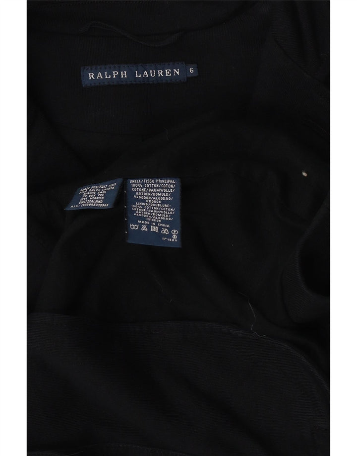 Ženska jakna s 3 gumba Ralph Lauren US 6 srednje crni pamuk