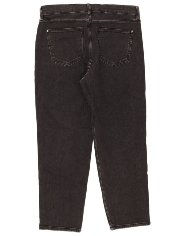 Marks & Spencer ženske ravne traperice Boyfriend UK 14 Large W34 L26 crne