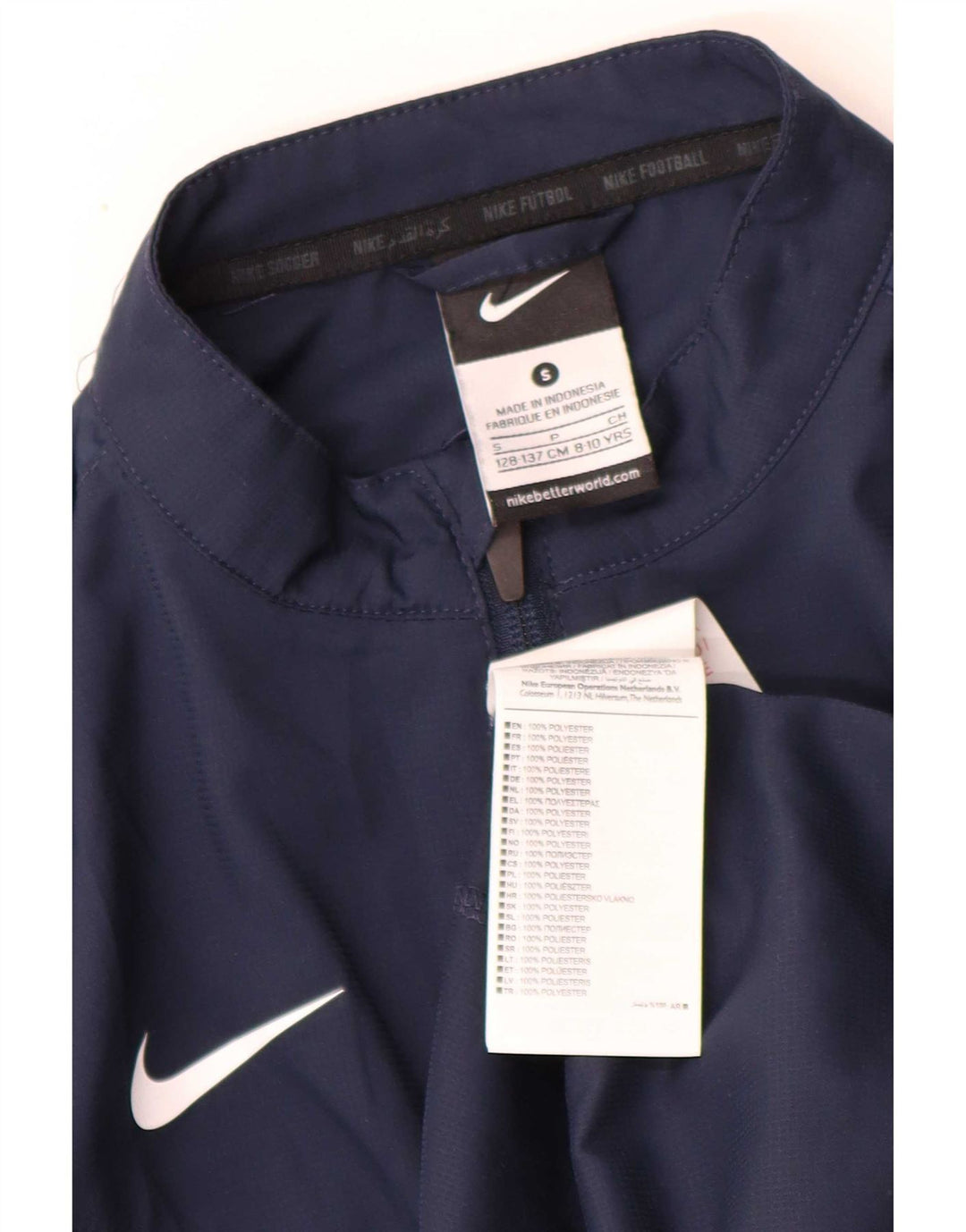 Nike Boys Trenirka Gornja jakna 8-9 godina mala tamnoplava poliester