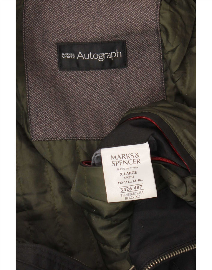 Marks & Spencer muška autograph bomber jakna UK 42 XL crni poliamid
