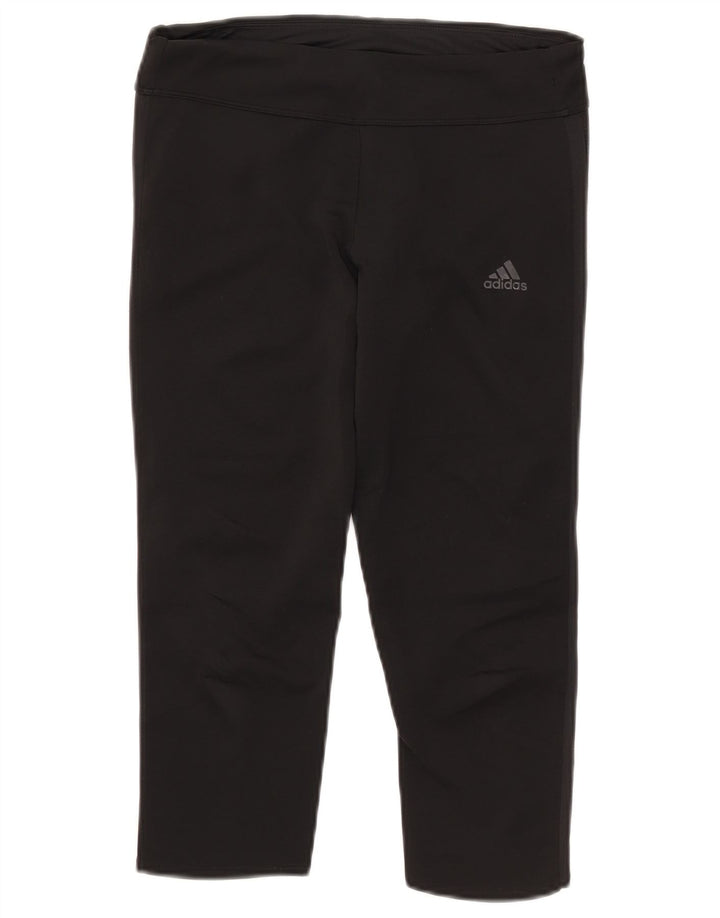 Adidas ženske Climacool Capri tajice UK 8/10 male crne poliesterske