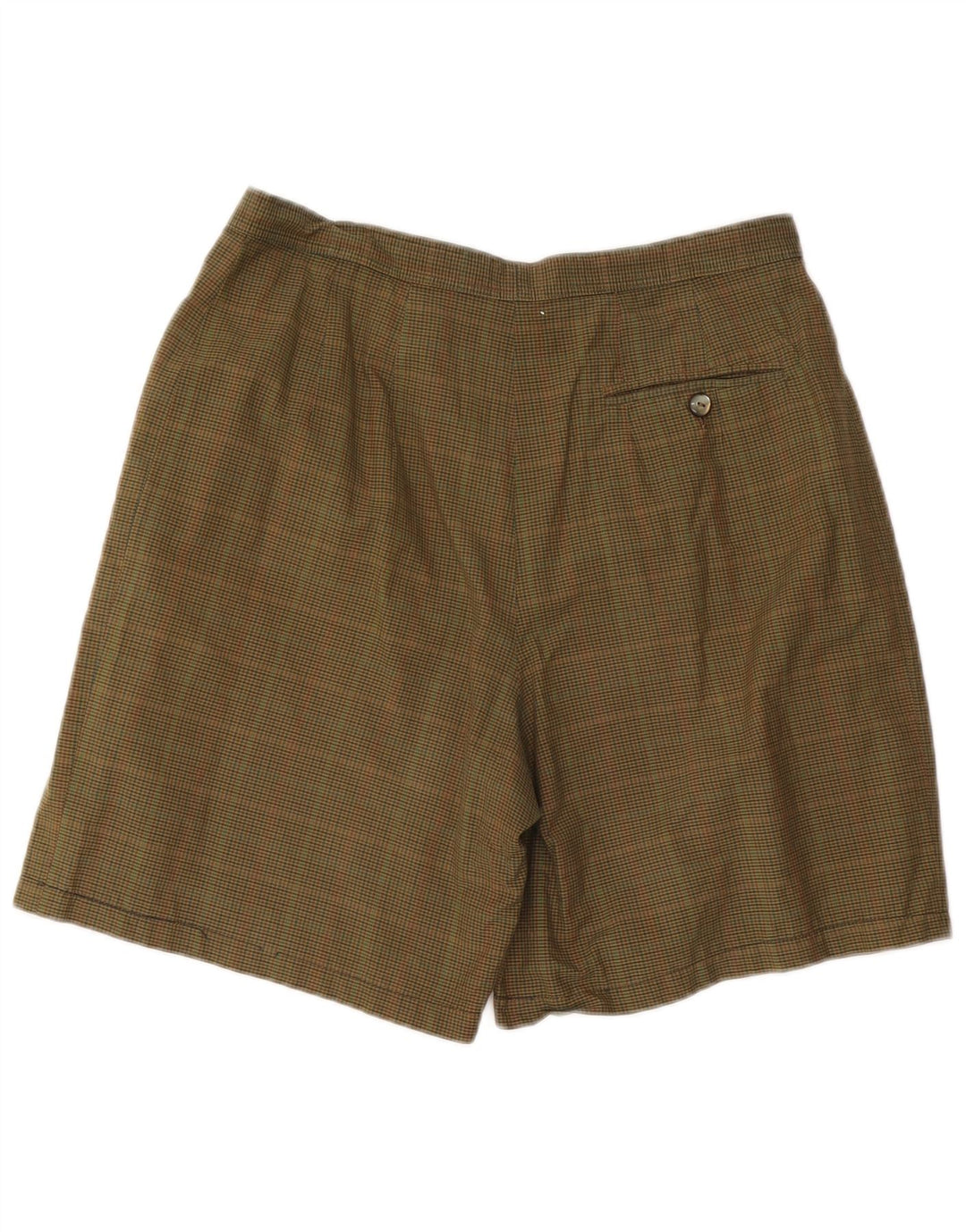 Vintage ženske chino kratke hlače s štipaljkama W32, veliki kaki karirani