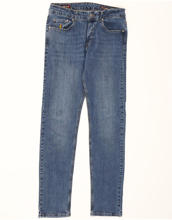Marlboro Classics Mens Straight Jeans W32 L32 Plavi pamuk