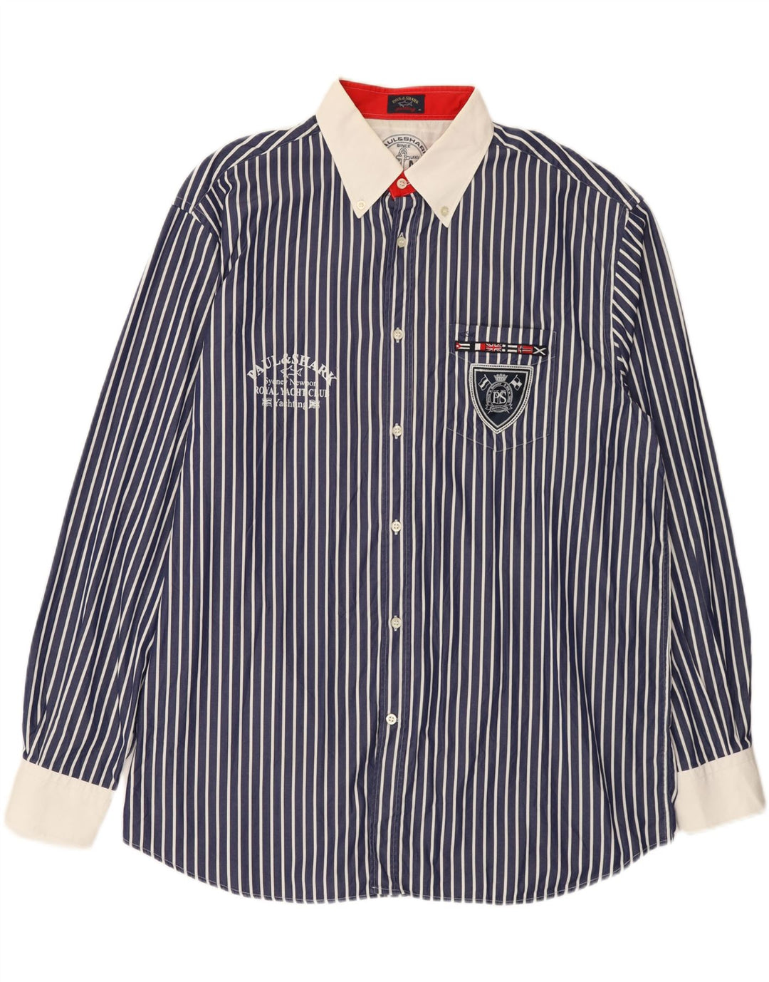 Paul & Shark muška grafička košulja veličina 46 2XL tamnoplava na pruge