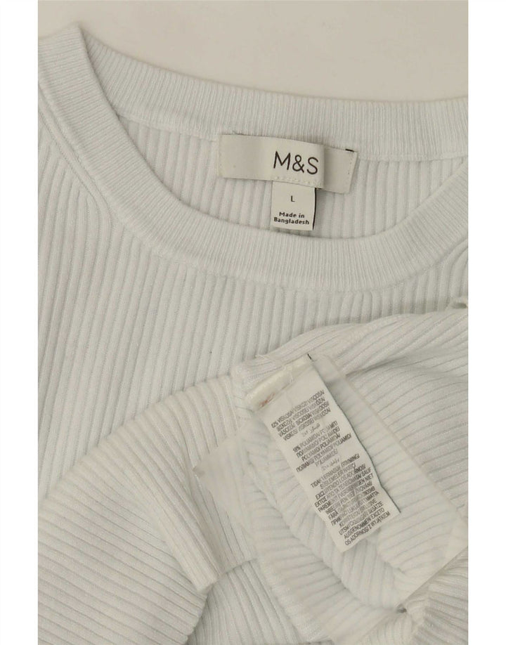 Marks & Spencer ženska majica kratkih rukava UK 14 velika bijela viskoza