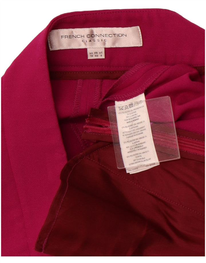 FRENCH CONNECTION Ženske ležerne hlače s štipaljkama UK 12 Srednje W32 L26 Ružičasta