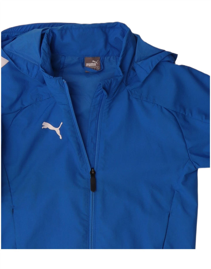 Puma kišna jakna s kapuljačom za dječake 7-8 godina, plava poliester