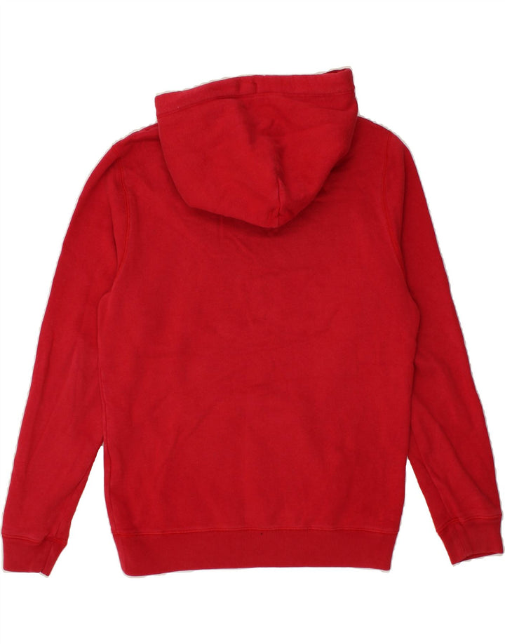 JACK WILLS Mens Graphic Hoodie Jumper Medium Red Cotton Vintage Jack Wills and Second-Hand Jack Wills from Messina Hembry 