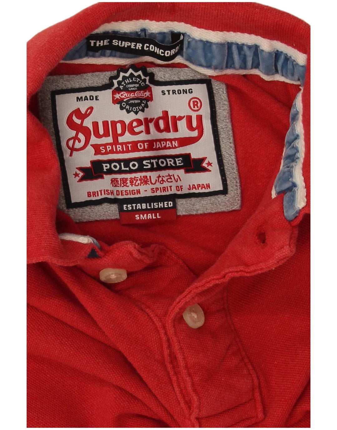 Superdry muška ragbi polo majica s grafičkim motivima Mala crvena pamučna