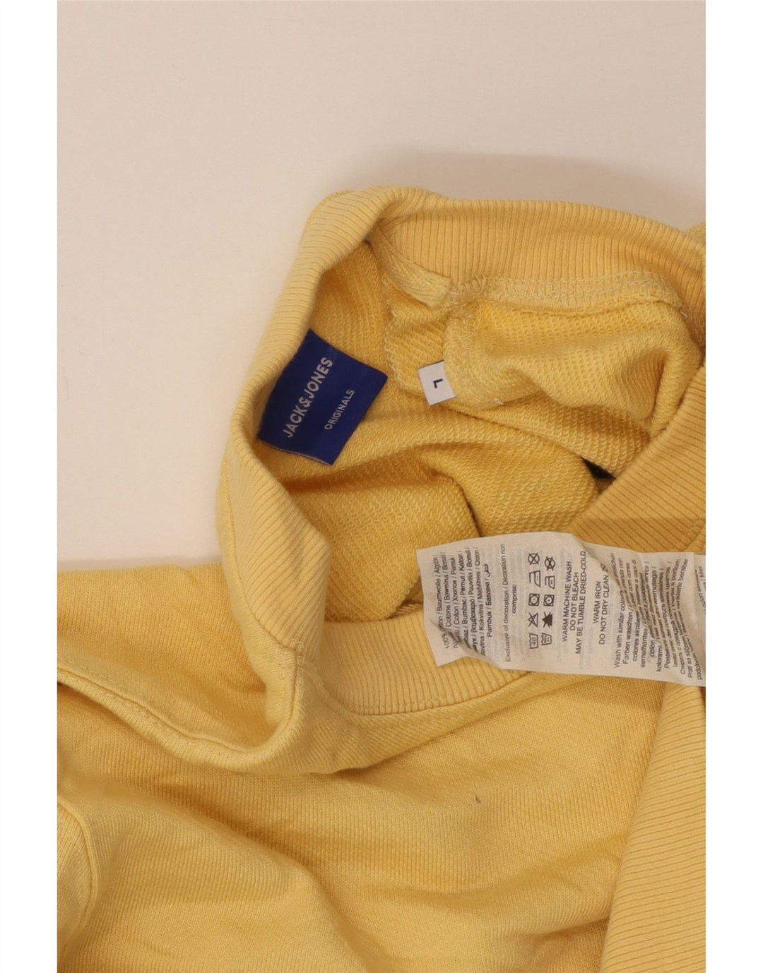 Jack & Jones, veliki žuti pamučni džemper s grafičkim motivima