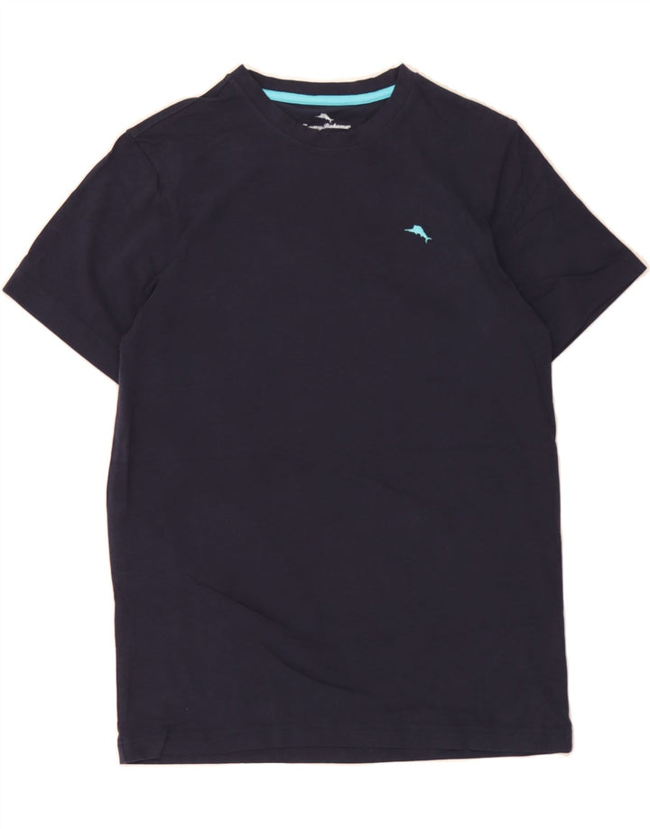 TOMMY BAHAMA Mens T-Shirt Top Small Navy Blue Cotton Vintage Tommy Bahama and Second-Hand Tommy Bahama from Messina Hembry 