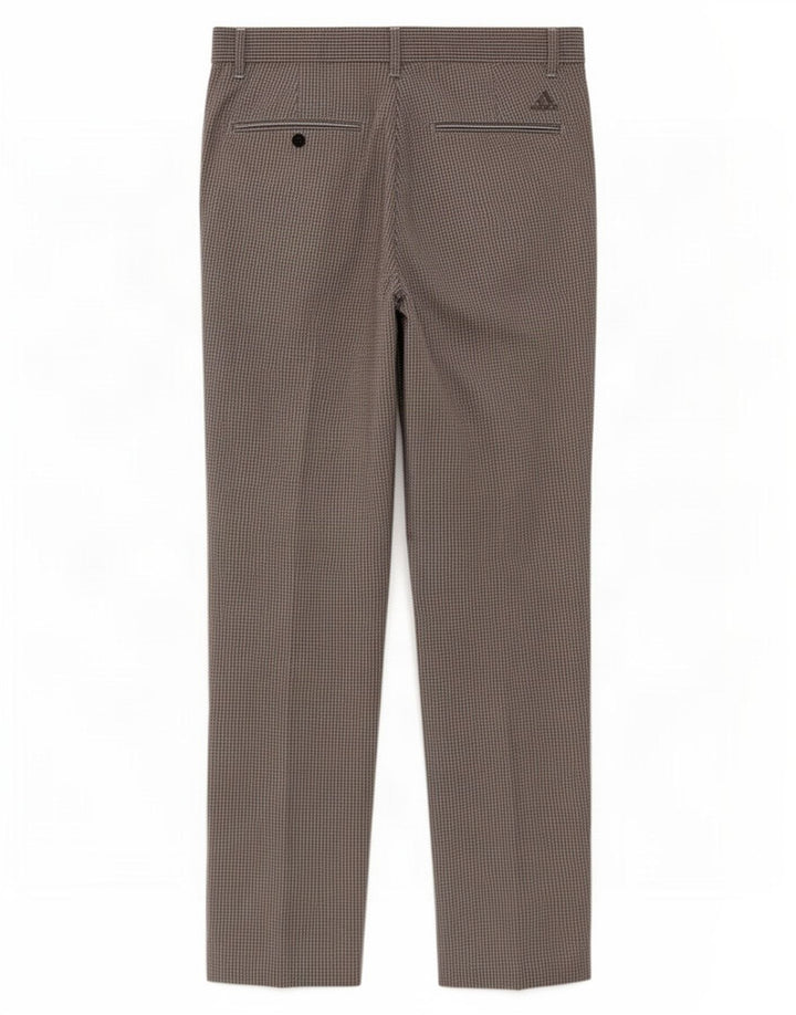 Adidas muške ravne chino hlače W32 L30 sivi gingham poliester
