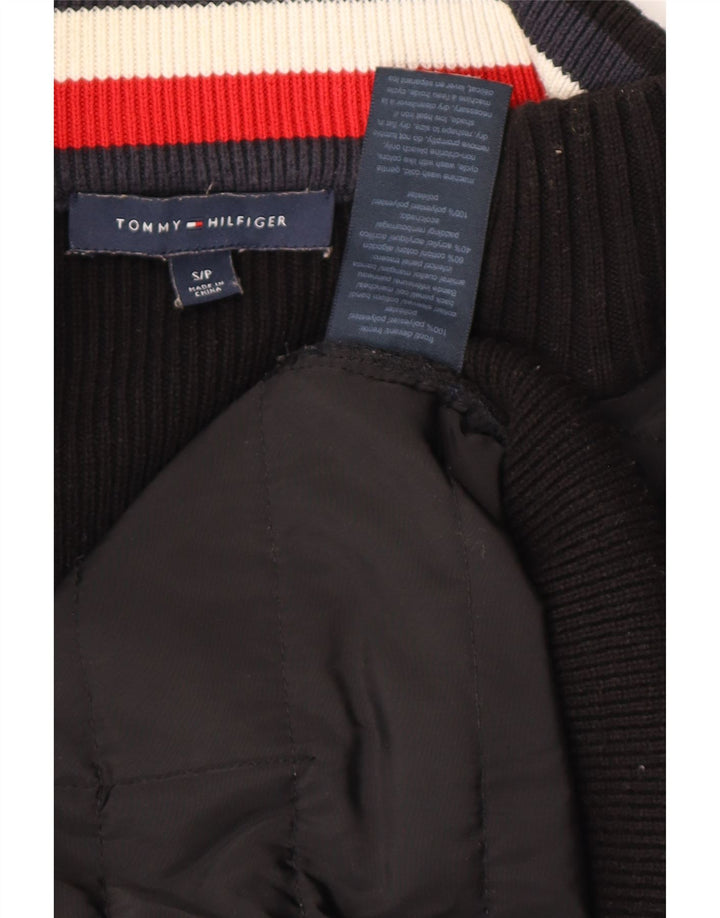 TOMMY HILFIGER Ženski kardigan pulover UK 10 Mali crni poliester