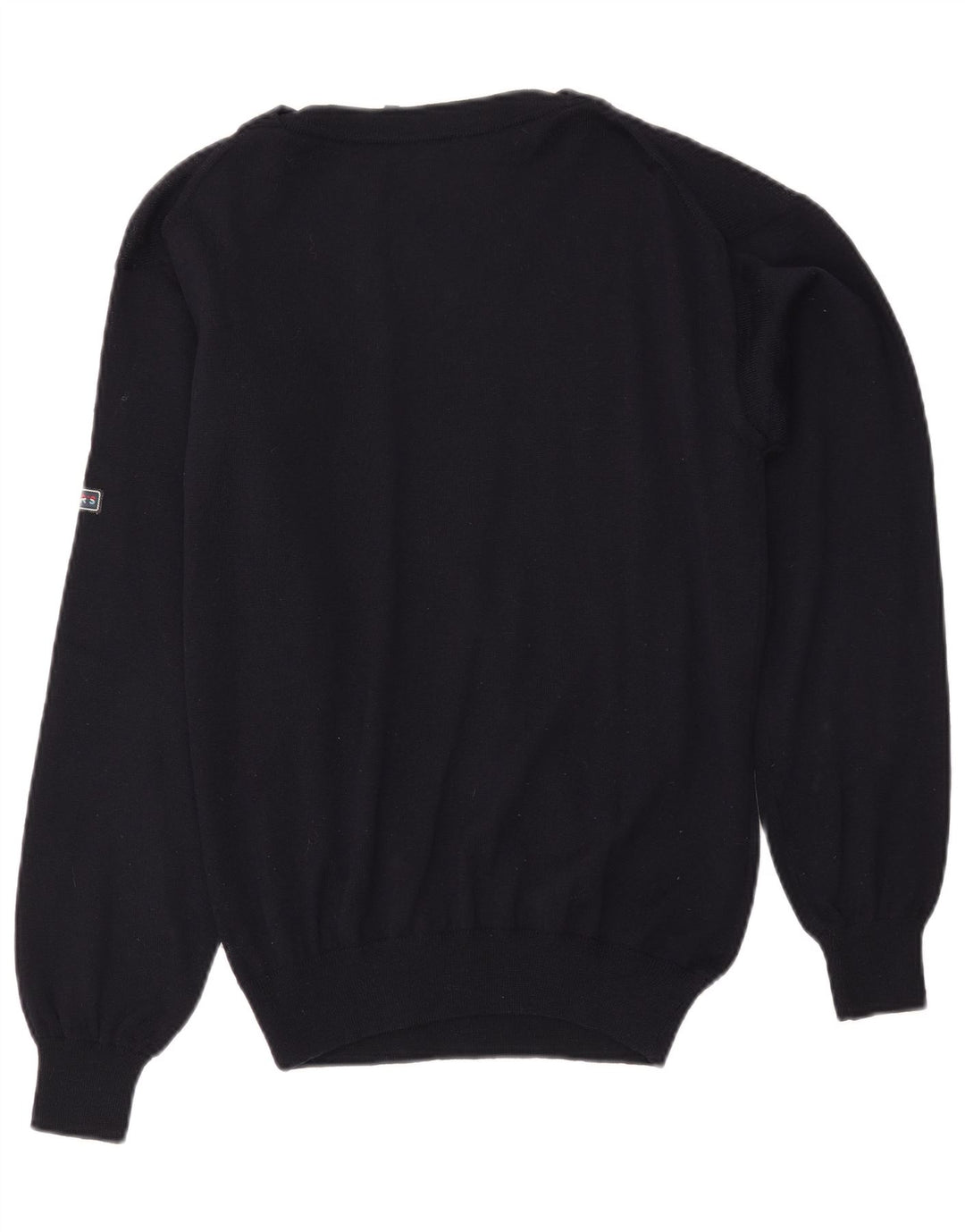 VINTAGE muški džemper s veznim izrezom srednje tamnoplave boje