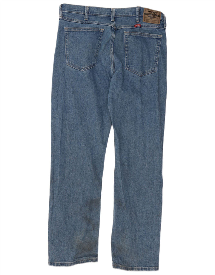 Wrangler muške ravne traperice W34 L30 plavi pamuk