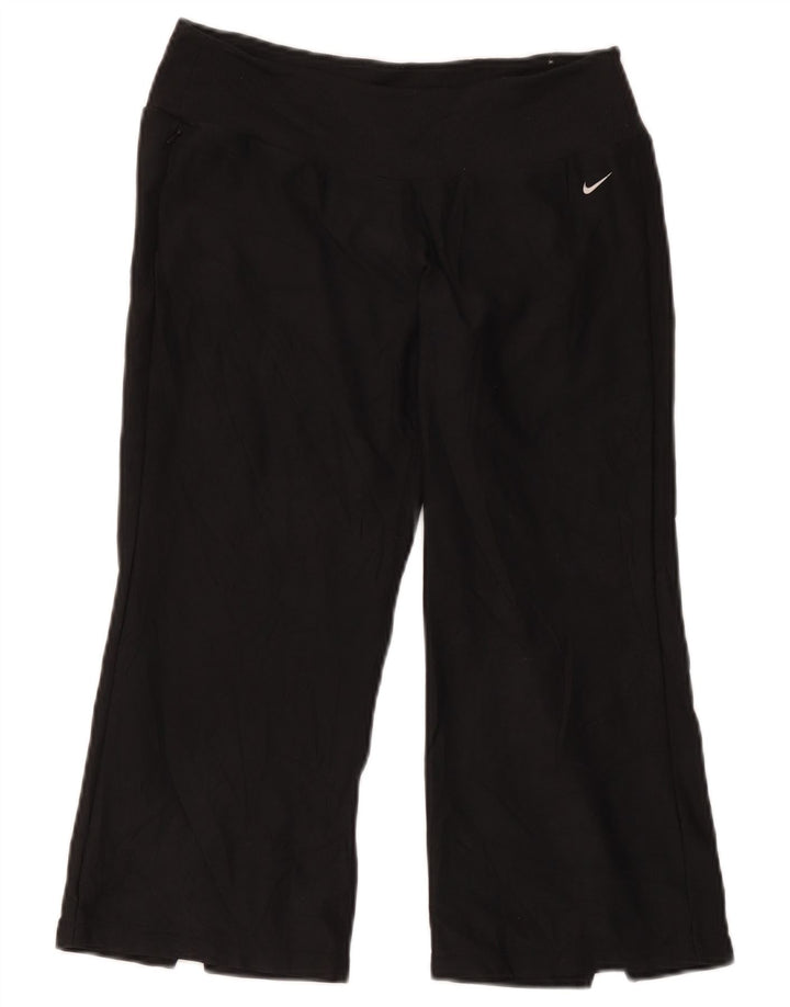Nike Ženske Capri Trenirke Hlače US 8/10 Srednje crni poliester