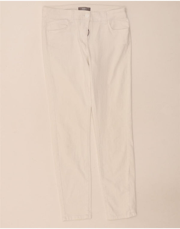 Marks & Spencer ženske jegging ležerne hlače UK 10 male W30 L29 bijele