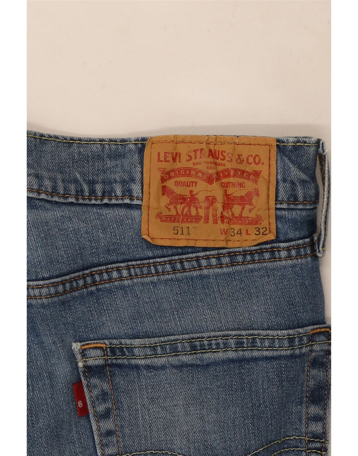 LEVI'S Muške 511 uske traperice W34 L32 Plavi pamuk