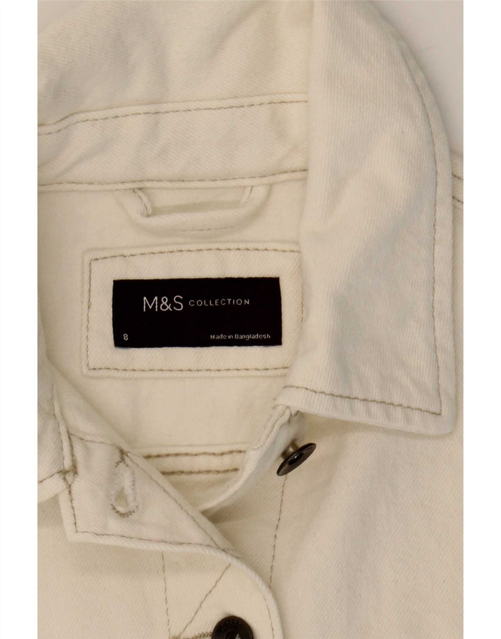 Marks & Spencer ženska traper jakna UK 8 Mala bijela pamučna