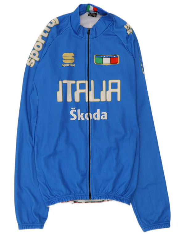 Sportful Mens Italia Graphic Gornja jakna trenirke 2XL plavi poliester