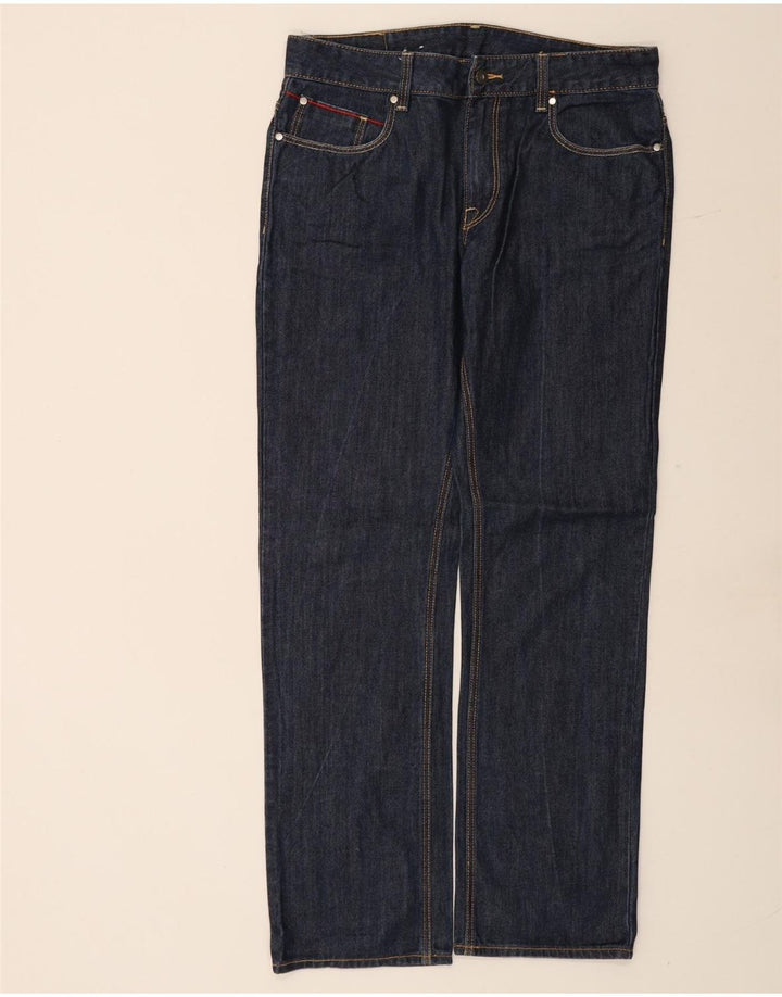 PUMA muške ravne traperice W32 L32 tamnoplavi pamuk