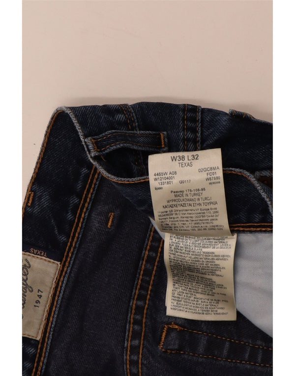 WRANGLER muške ravne traperice Texas W38 L32 plavi pamuk