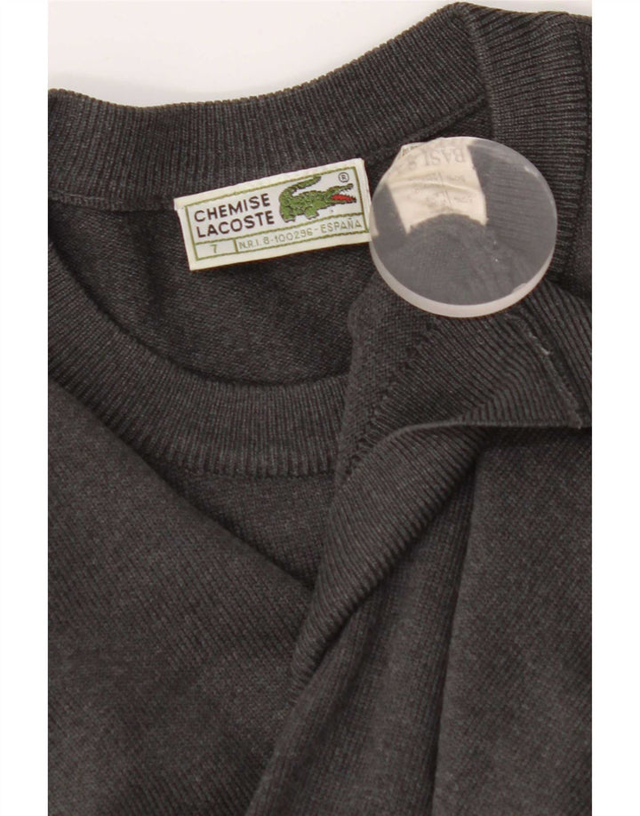 Lacoste muški džemper s okruglim izrezom XL siva vunena