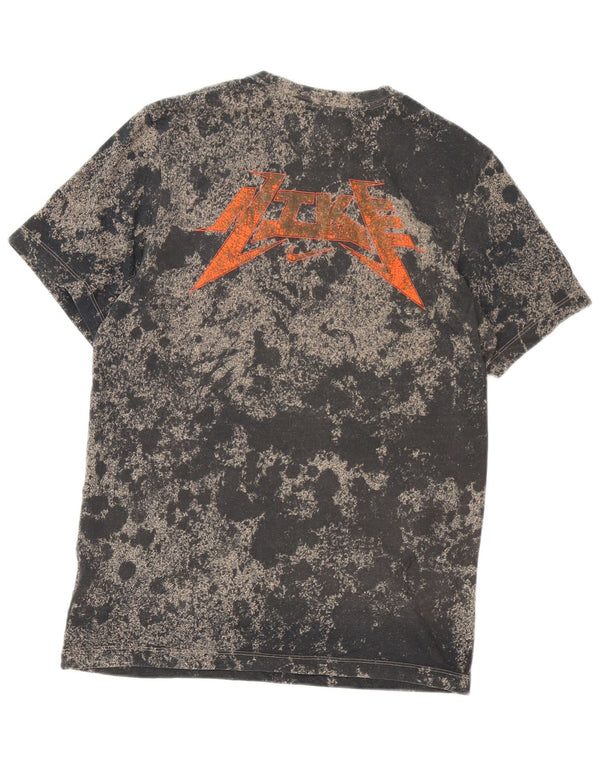 Nike Dri Fit Graphic T-Shirt Top Medium Black Tie Dye Pamuk
