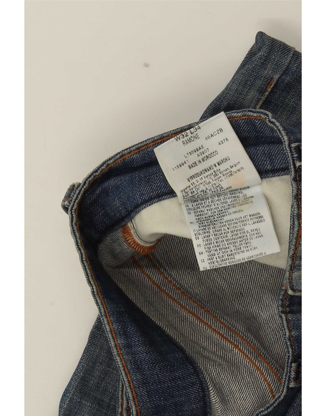 Lee Mens Ramone Slim Jeans W32 L26 Plavi pamuk