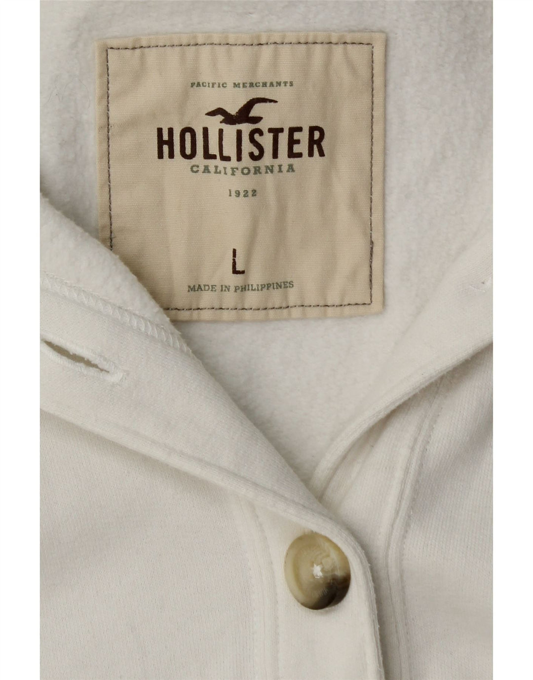 HOLLISTER Ženska gornja jakna trenirke s grafičkim motivima UK 14, veliki bijeli pamuk