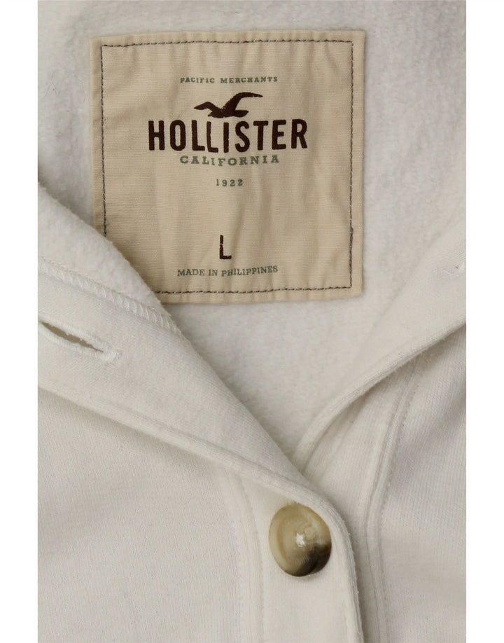 HOLLISTER Ženska gornja jakna trenirke s grafičkim motivima UK 14, veliki bijeli pamuk