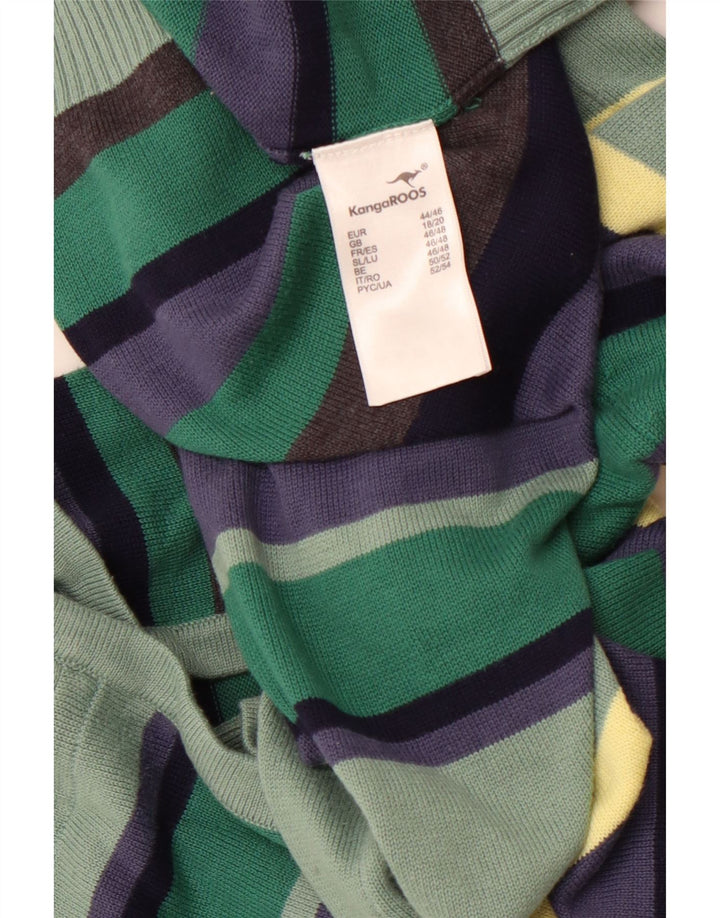 KANGAROOS ženski kardigan pulover s kapuljačom UK 18/20 XL na višebojne pruge