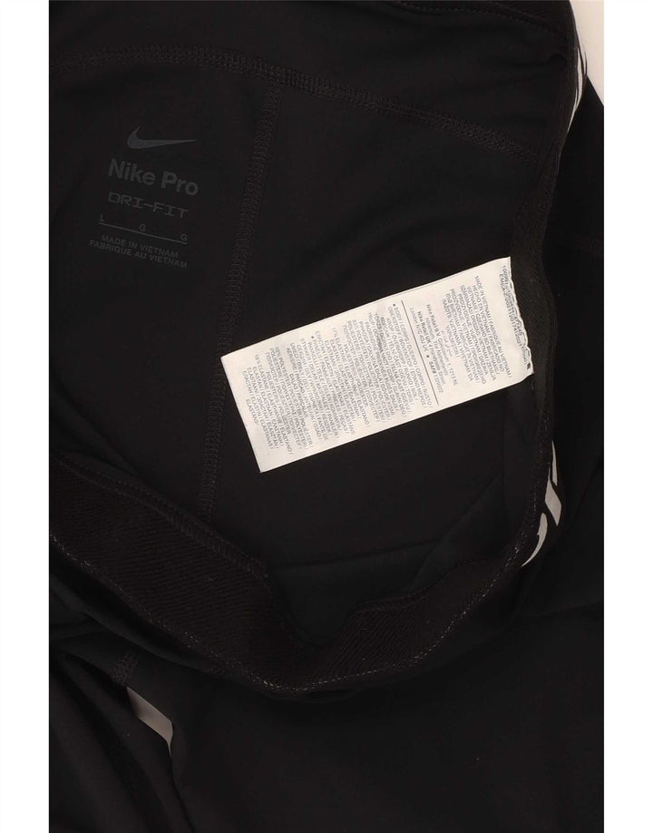 Nike Ženske Dri Fit grafičke tajice, velike crne poliesterske