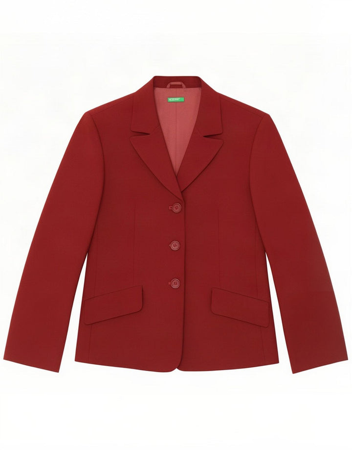 Benetton Ženska jakna sa 3 gumba IT 42 Medium Burgundy Polyester