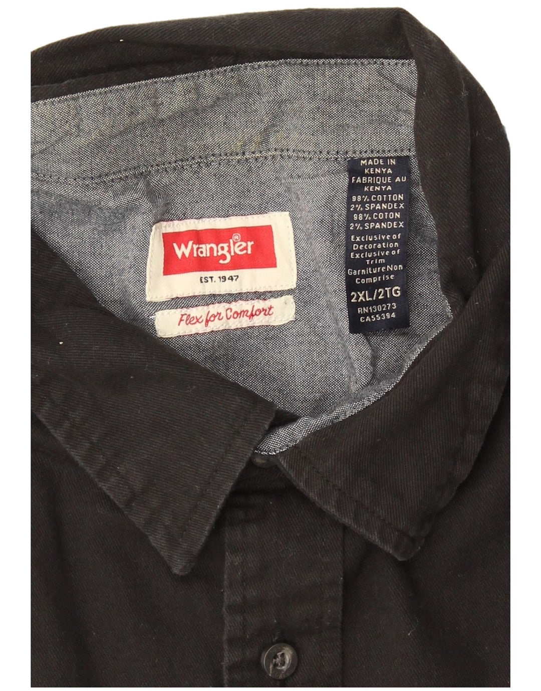 Wrangler muška košulja 2XL crni pamuk